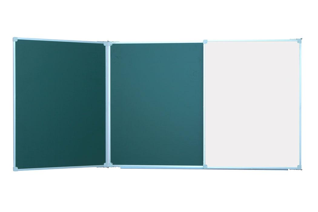 Дошка аудиторна настінна, комбінована під крейду і маркер, на 5 робочих поверхонь, АНШАР ГРУП (33918), 3000х1000 мм